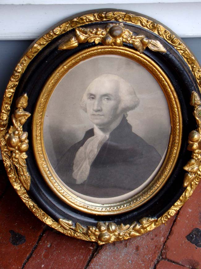 A pair of 19th century prints of George and Martha Washington in beautiful period frames — image 2